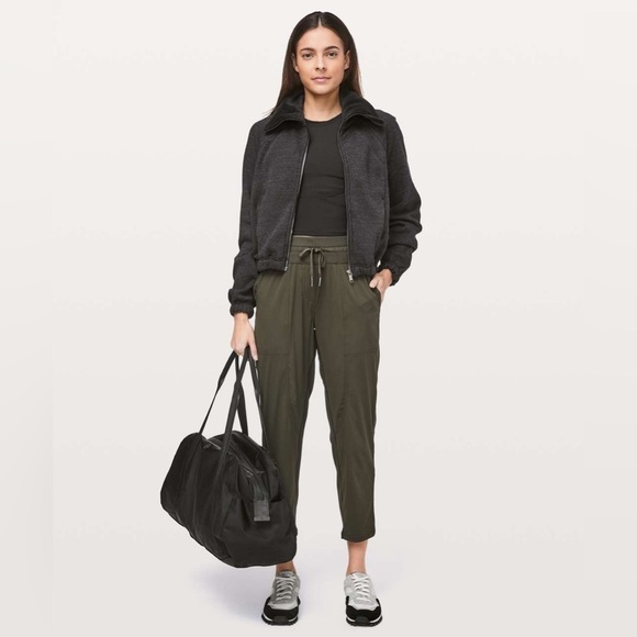 LULULEMON Dance Studio Crop Joggers in Dark Olive 25” - Picture 1 of 5